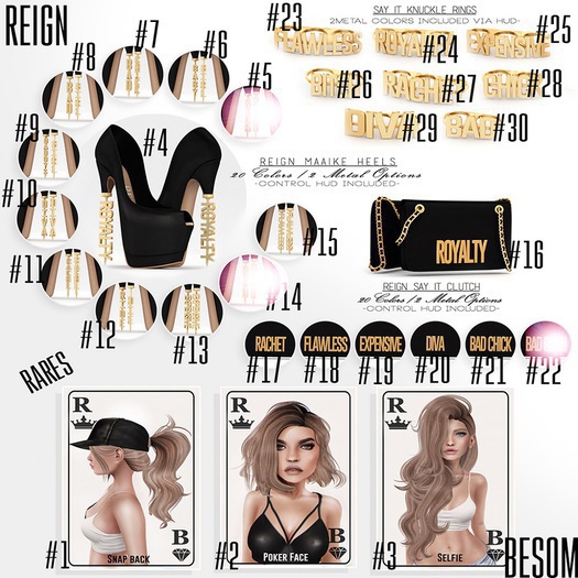 REIGN.- SAY IT! Knuckle Rings- (ROYALTY) #24