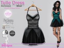 Tulle Dress Burlesque Silver