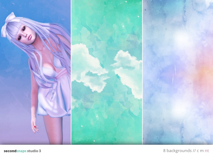 Watercolors Backgrounds for the SecondSnaps Studio 3