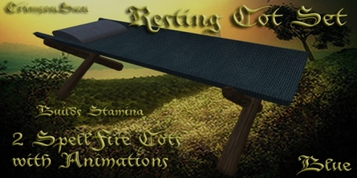 SpellFire Resting Cot Set (blue) (Spell Fire 4.0)