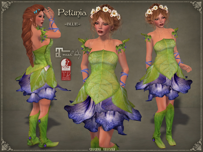 DEMO Petunia Outfit by Caverna Obscura - for Maitreya and SLINK Physique mesh bodies only!