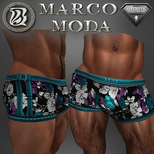 MM DOLCE ROSA BOXERS turquoise - Niramyth Aesthetic 