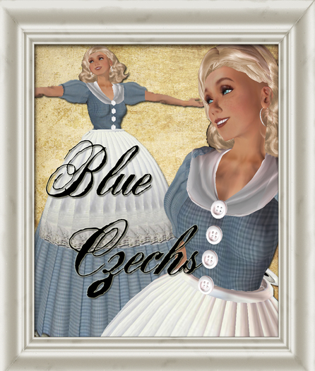 Shabby Chic Blue Czechs Dress