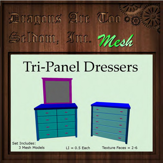 DATSI Mesh - Tri-Panel Dressers Set