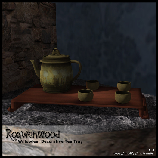 {RW} Willowleaf Decorative Tea Tray Set