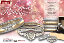 EarthStones Sweet Romance Mesh Wedding Rings Bento