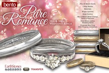 EarthStones Pure Romance Mesh Wedding Rings Bento