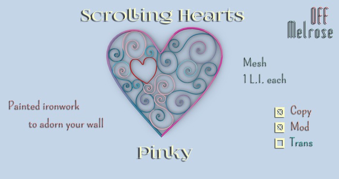 [offM] Scrolling Hearts - Pinky BOXED