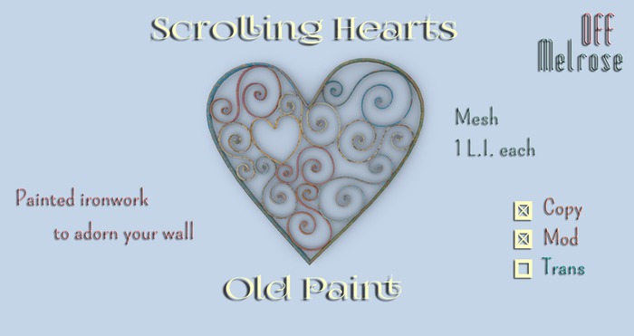 [offM] Scrolling Hearts - Old Paint BOXED