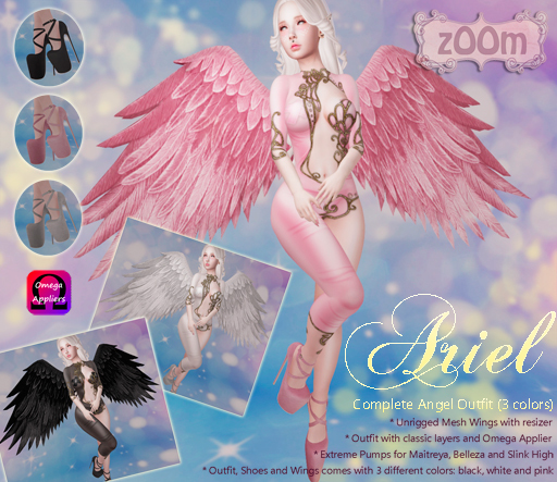 zOOm - Ariel Angel Complete Outfit - 3 Colors included!!