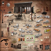 38_8f8 - La Petite Joie Cafe - Square Coffee Tins Set (Bag)