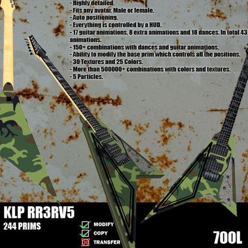 KLP Electric Guitar inspired by RR3RV5