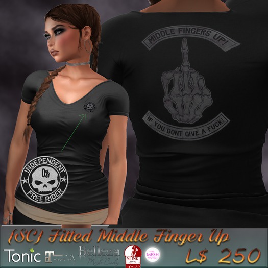 {SC} Fitted Middle Finger Tee (WEAR ME)