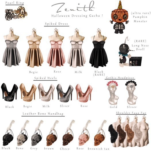 =Zenith=Spiked Heels (Grey)