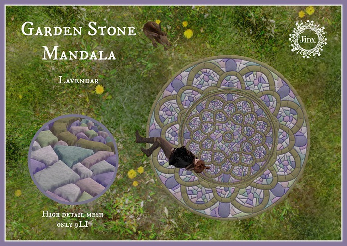 Jinx : Garden Stone Mandala - Lavendar 