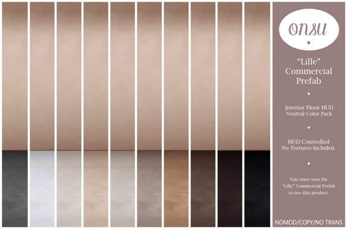 Onsu ~ "Lille" Comm. Prefab ~ Interior Floor HUD ~ Neutral Pack