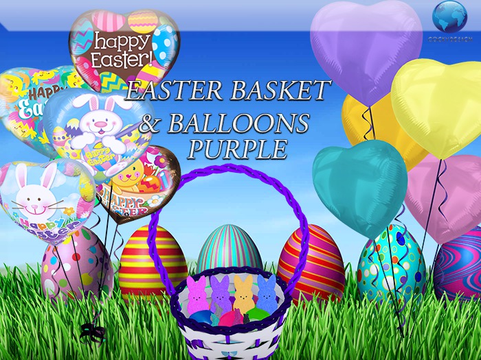 {RC}Purple  Easter Baskets & Balloons