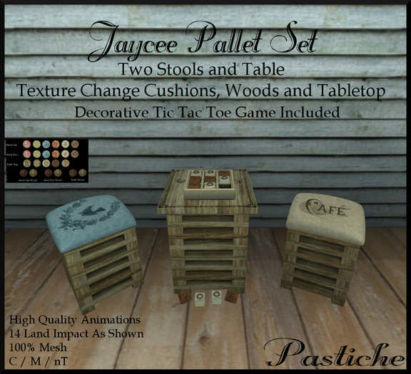 *Pastiche* Jaycee Pallet Table & Stools Set