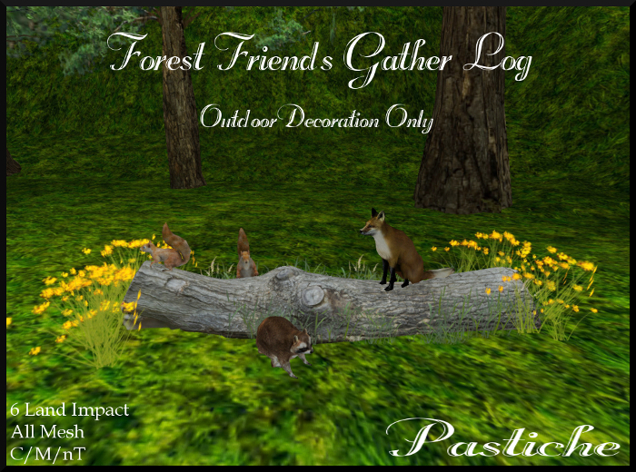 *Pastiche* Forest Friends Gather Log [Crated]
