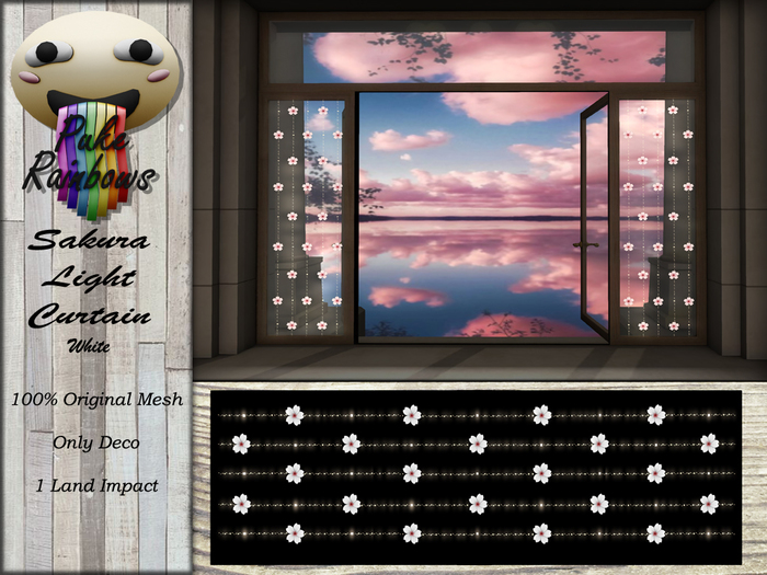 [PR] Sakura Light Curtain - White (Boxed)