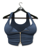 !Rebel Hope - Willow Mesh Crop Top Blue