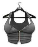 !Rebel Hope - Willow Mesh Crop Top Gray
