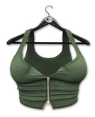 !Rebel Hope - Willow Mesh Crop Top Green