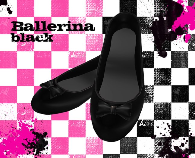 Rock'n Rose - Ballerina shoes (Black) (SALE)