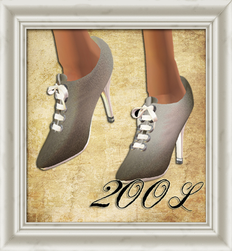 Shabby Chic Resizeable Tan Lace Up Shoe RESIZE to fit child or adult AV