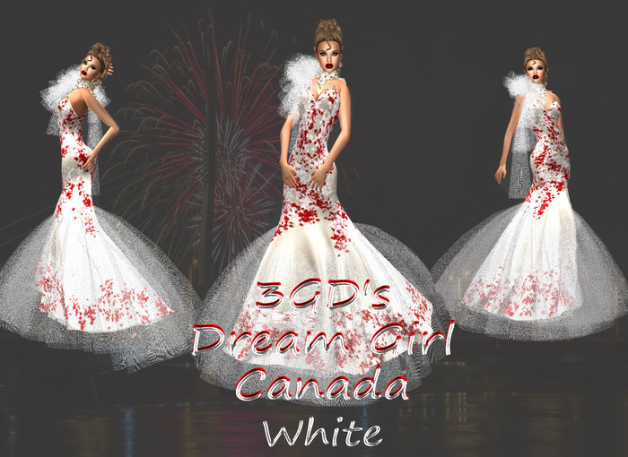 3GD's Dream Girl Canada White *mesh* (boxed)