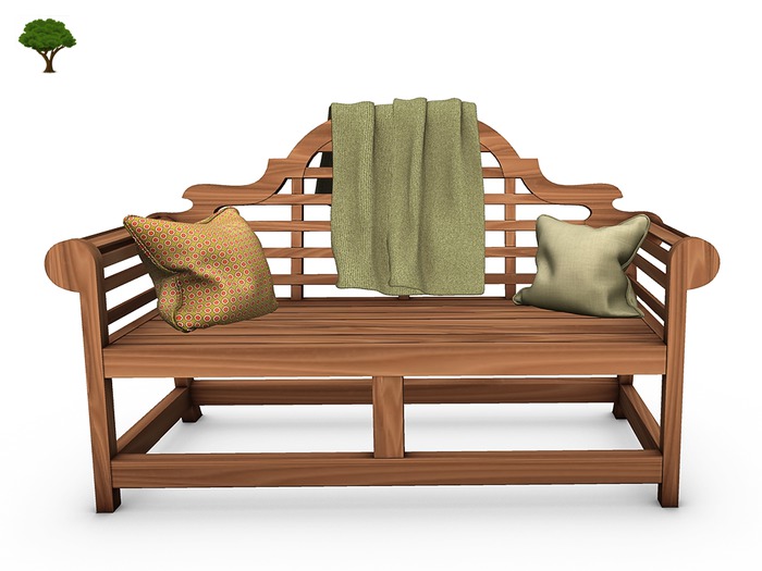 Lutyens Teak Bench - Brown