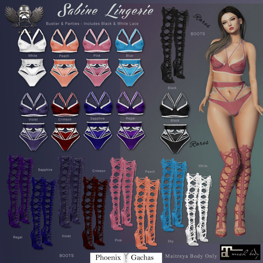 [The Forge] Sabine, Bust&Panties  Sets  Blacks RARE