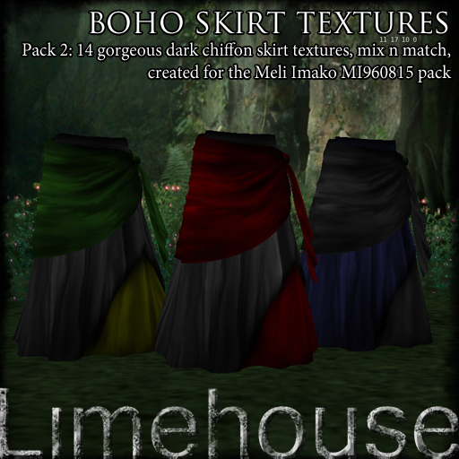Boho skirt textures Pk 2 Boxed
