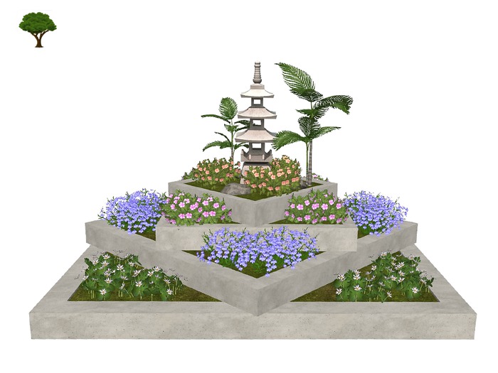 Big Mesh Planter - Pagoda