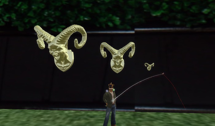 Large Golden Demon Head Wall Mount