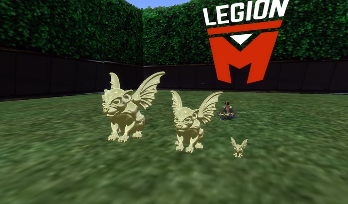 Medium Golden Gargoyle Statue