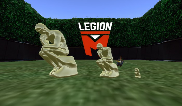 Large Golden Thinker Statue