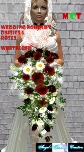 ! DEMO Wedding Bouquet_DAISIEsNroses White&Red