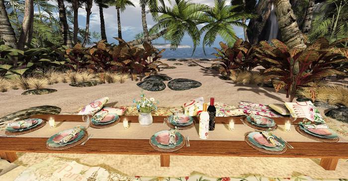 Heart Homes> - Spring & Summer dining room - 4 / 8 Person Beach dining able - For Friends