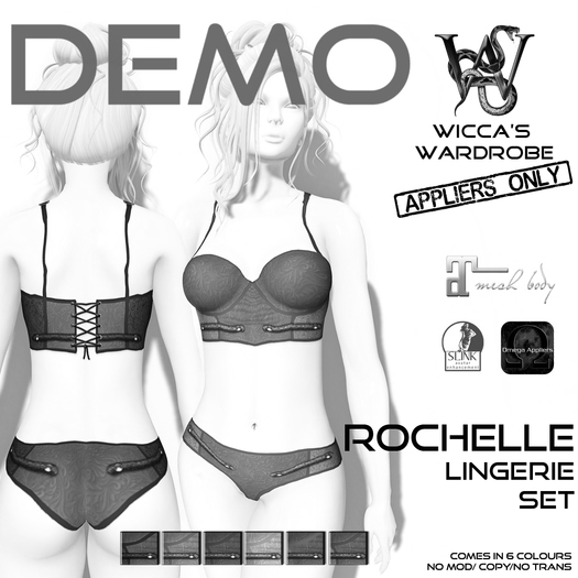 Wicca's Wardrobe - Rochelle Lingerie DEMO [BOXED]