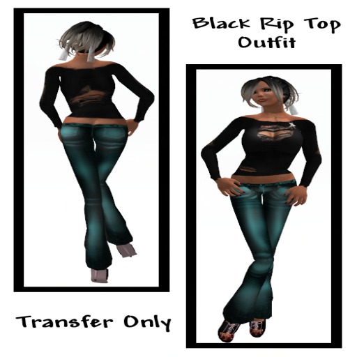 Black Rip Top Outfit