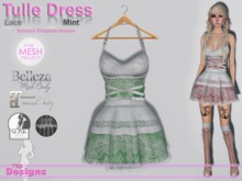 Tulle Dress Lace Mint