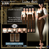 C&F Jesse Leather Steampunk Outfit w/ Appliers - Brown