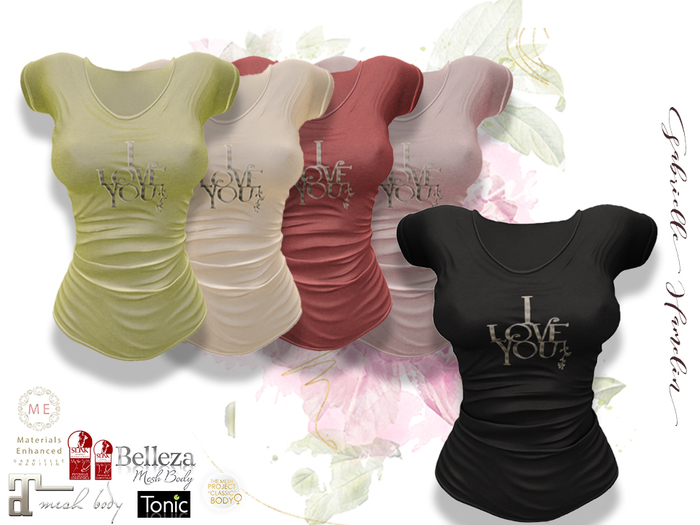 .::Pretty Jules TShirt::. ILOVEYOU on HUD