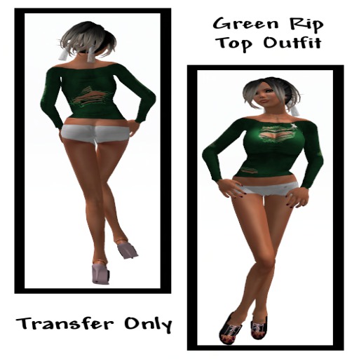 Green Rip Top Outfit