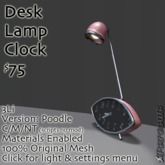 % Desk Clock Lamp (poodle) *MESH*
