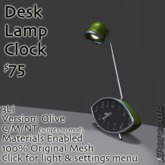 % Desk Clock Lamp (olive) *MESH*