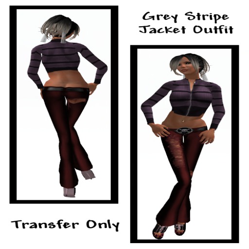 Grey Stripe Jacket Outfit