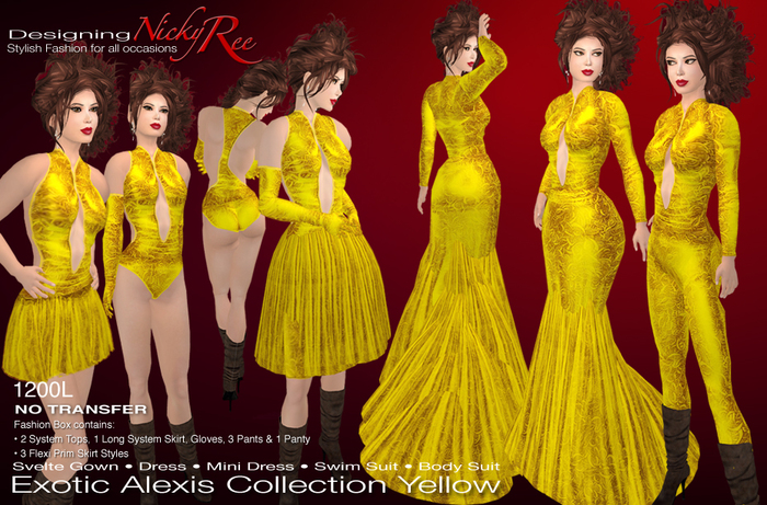*DNR* Exotic Alexis Collection Yellow