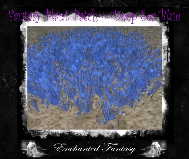 Fantasy Plant Patch ~ Deep Sea Blue Patch (Mesh)